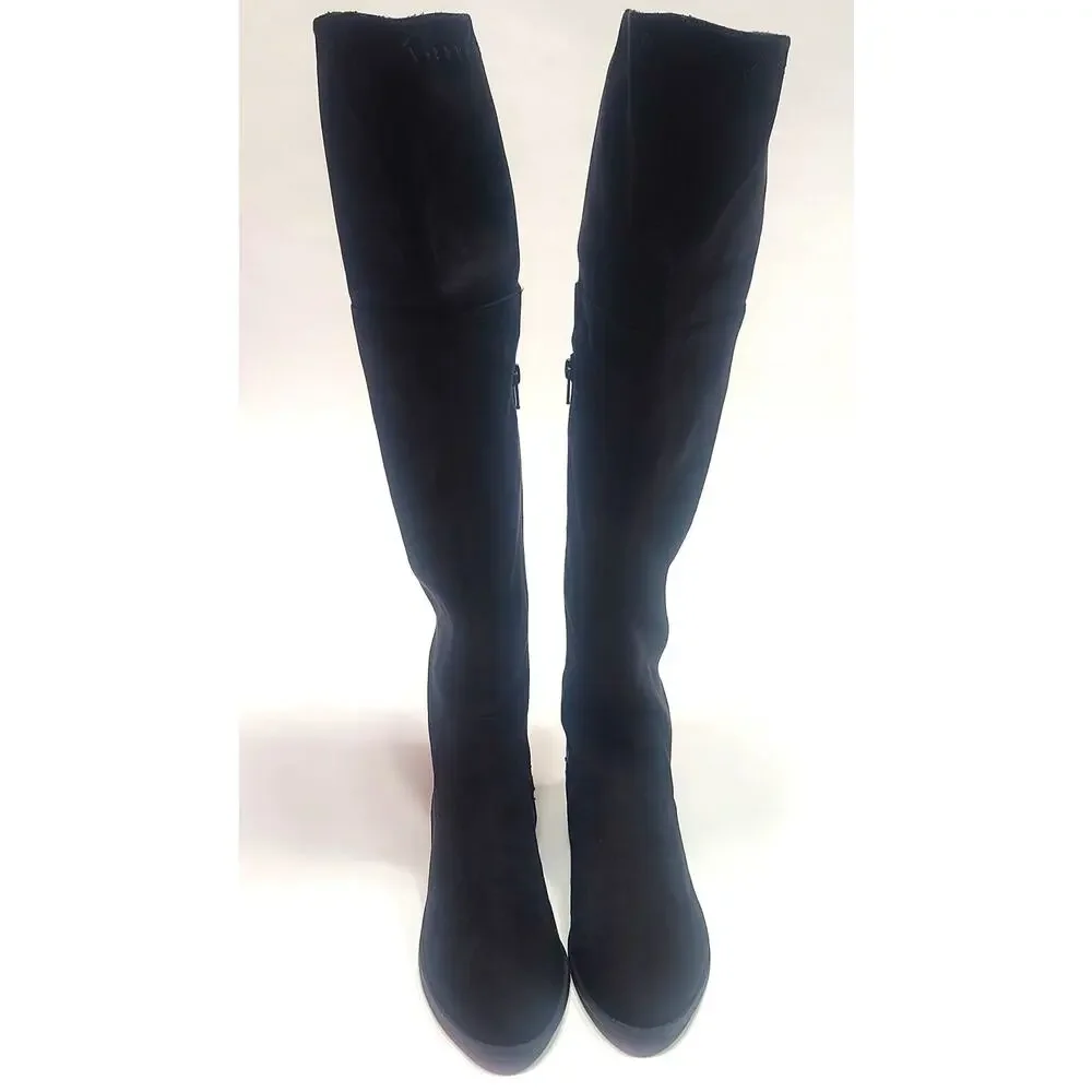 Born in California over the knee faux suede boots women's 7.5 NWOT